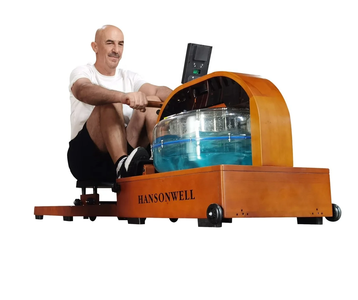 Hot Selling High Quality Commercial Water Wooden Rower Gym Club Rowing Machine Fitness equipment