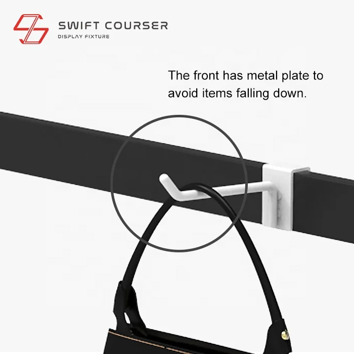 Single display upright channel standard hook for promotion for square tube