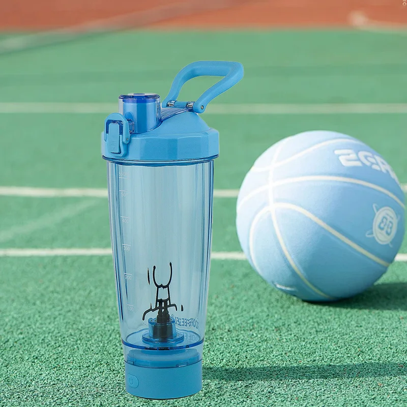 Manufacturer wholesale USB charging shaker cup fitness bottle protein powder milkshake 600ml electric shaker bottle