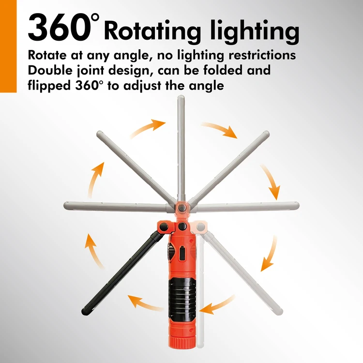5W LED Work Light Flashlight  360 degree rotaing lighting rotate at any angle