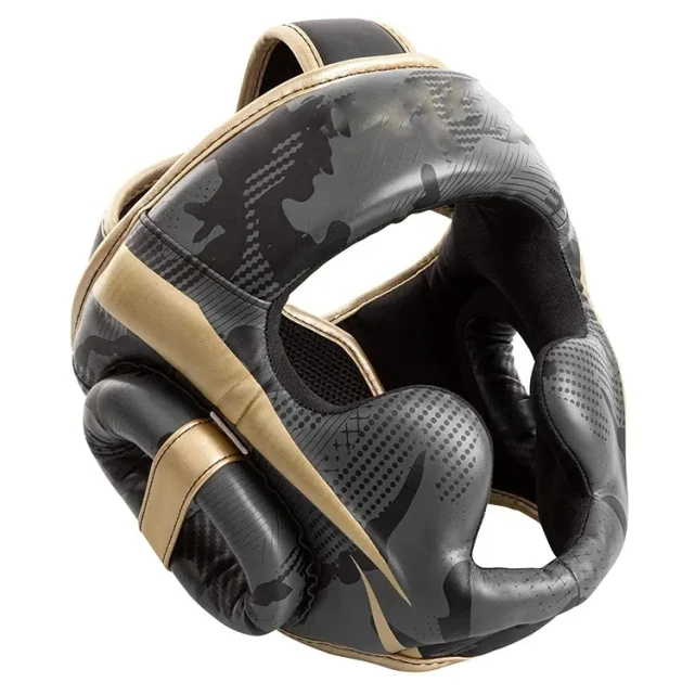 Half Face Headgear Boxing Custom Logo PU Leather Wining Boxing Headgear Boxing Head Guard Premium face-saver bar protection