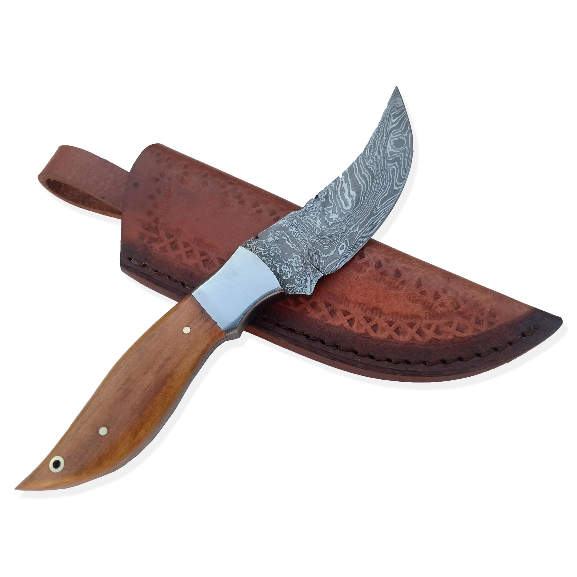 wholesale Custom Handmade D2 Steel Hunting Knife knives hunting survival camping Whole sale Pocket Knife With leather sheath