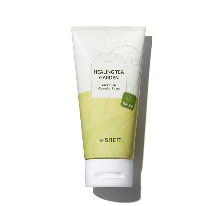 Korea wholesale THE SAEM Healing Tea Garden Green Tea Cleansing Foam 150ml Mild Moisturizing Facial Foam with Rich Bubble