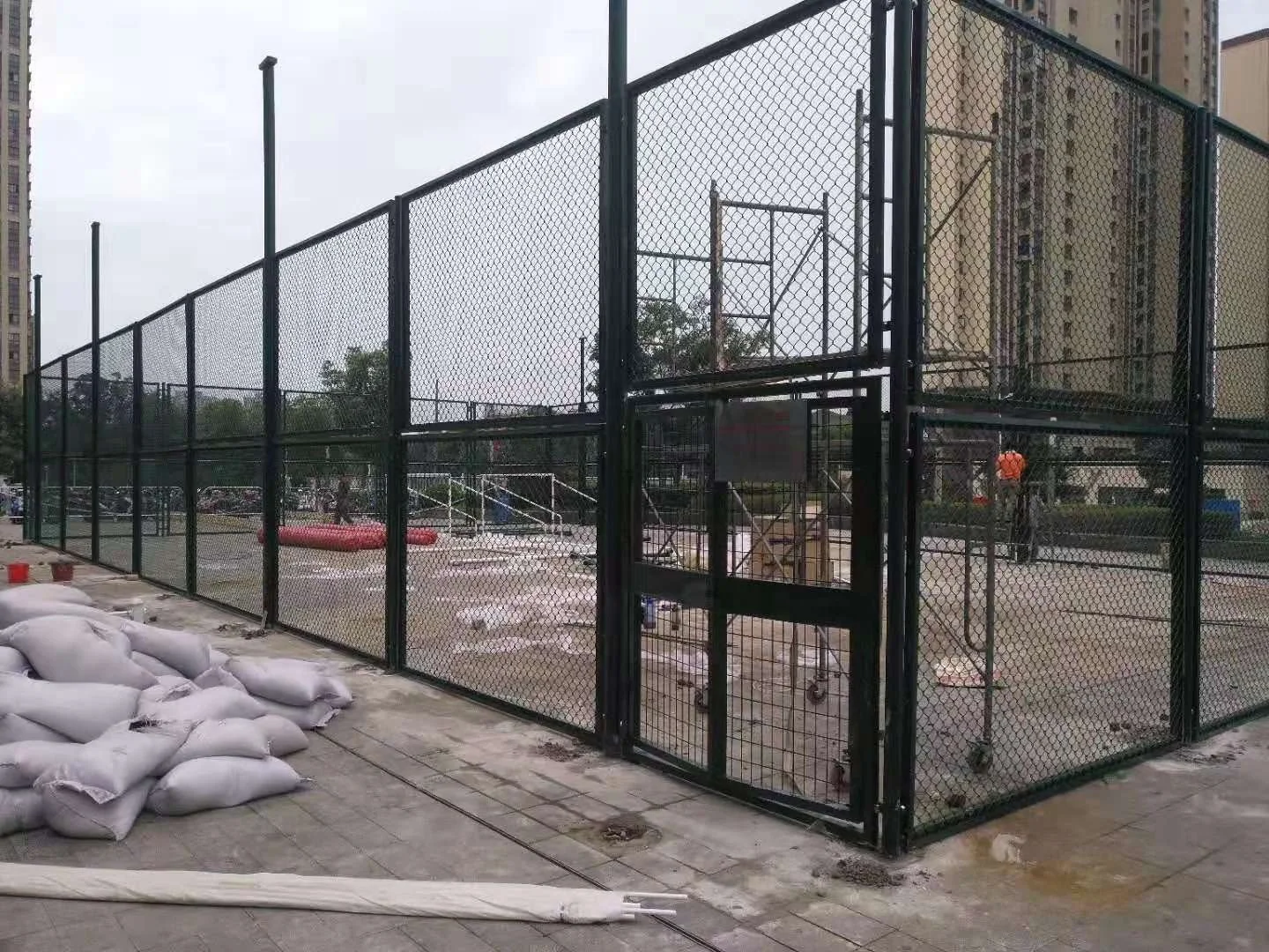 Football Stadium Field Wire Mesh Fencing Chain Link Court Fence Used