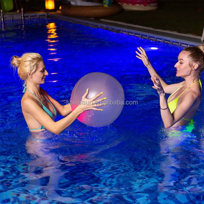 2022 LED PVC Glowing Lighting  Factory Wholesaled New Design High Quality Inflatable Beach Ball for Kid and Adult Water Play