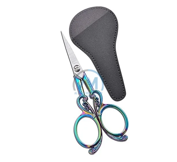 4.5in Rainbow Sharp Embroidery Scissors for Sewing By Al Mida