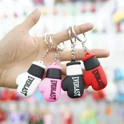 Custom Made Mini Boxing Gloves Keychain PVC Leather Metal Punching Bag Car Home Office Hanging Accessory Custom Logo-Wholesale