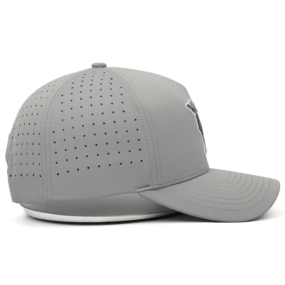 Wholesale 5 Panel Melin Hat Golf Caps Waterproof Hat Perforated Laser Cut Hole Custom Logo Lightweight Baseball Cap Golf Apparel
