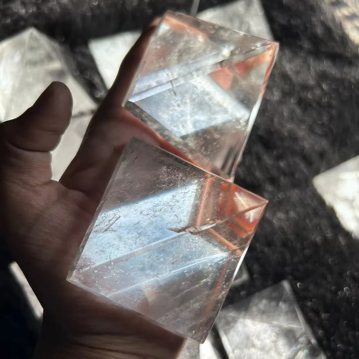 High Quality Clear Quartz Crystal Pyramid for healing and Grid and Vastu Correction REIKI CRYSTAL PRODUCTS Clear Quartz Pyramid
