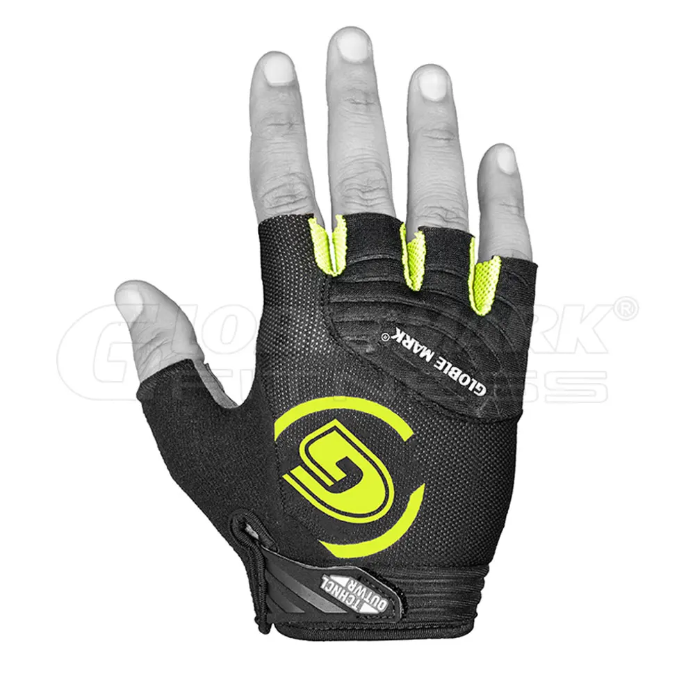 Unisex Gel Padded Palm Half-Finger Cycling Gloves Non-Slip Outdoor Bicycle Riding Hiking Cycle Racing Riding With Custom Straps
