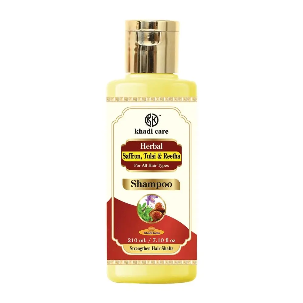 Herbal Saffron, Tulsi & Reetha Shampo 210ml Healthy Skin Body Care Customizable and Private Labeling by Vanity Vision