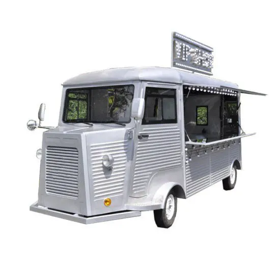 Mirror stainless steel catering trailers or mobile pizza hot dog food trucks