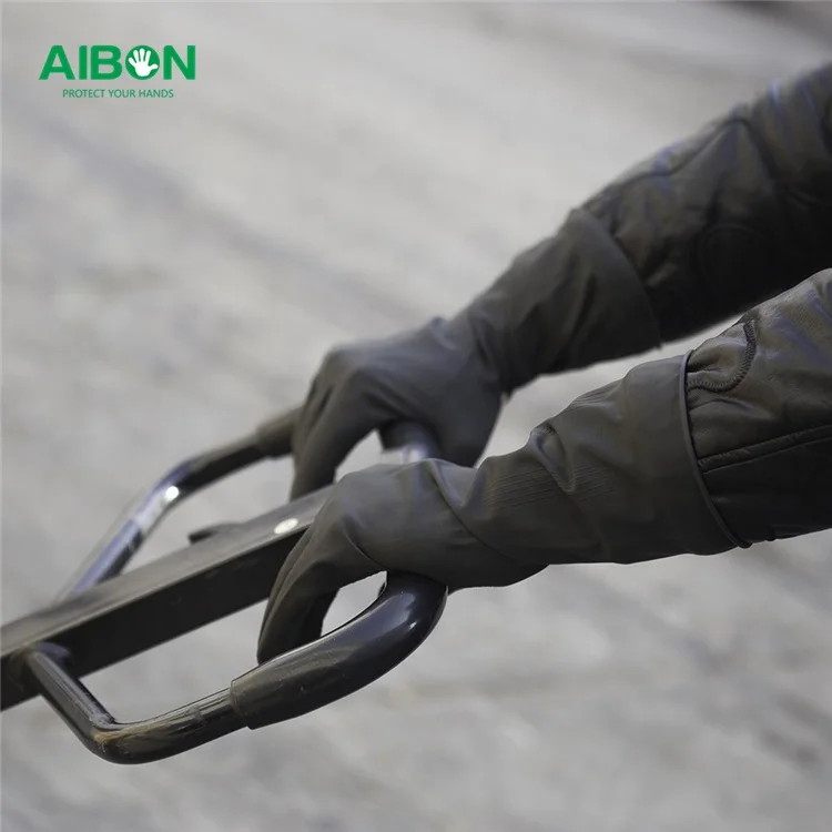High Performance Cut Resistant Black Anti-Impact Latex Gloves for Sharp Object Handling and Hazardous Mechanical Work
