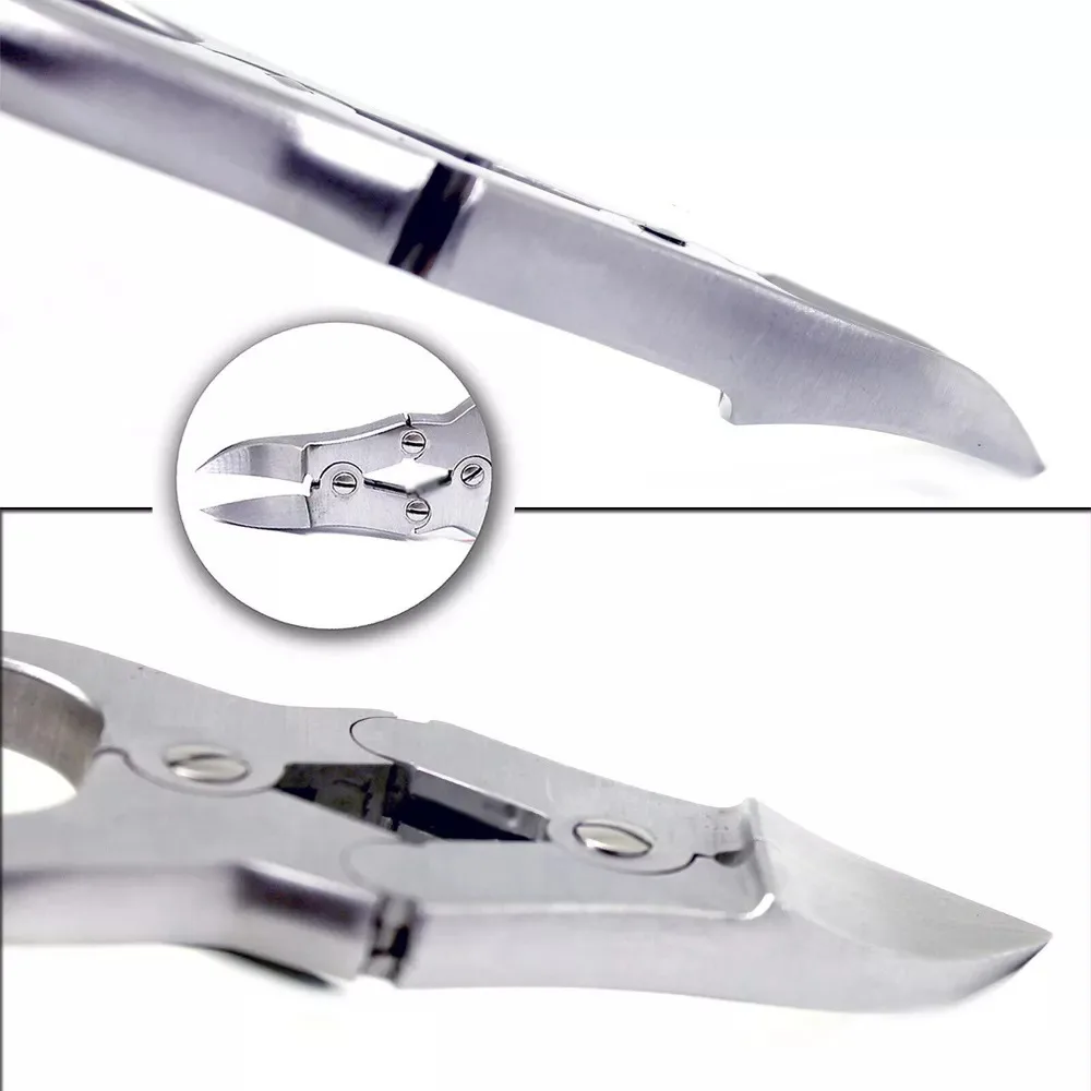 Лидер продаж высококачественные кусачки для маникюра из нержавеющей стали изогнутые ногтей с толстым