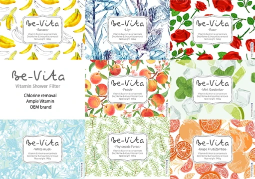 High Quality and Hot Selling Non toxic material Test report Easy self installation Shower Vitamin Filter Bevita