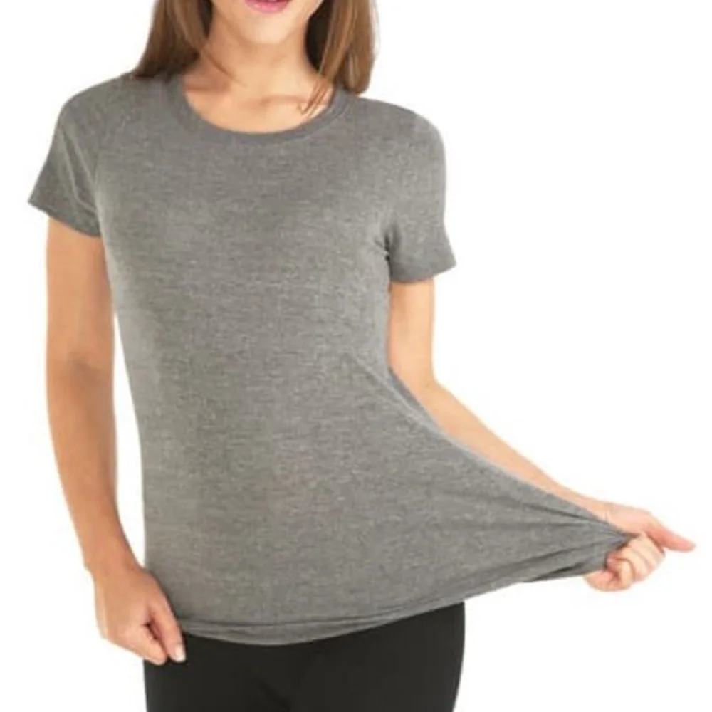 100% Cotton New Fashionable T Shirt Women Personalized Solid Short Sleeve T Shirt Dress Clothing Casual Custom Summer Western