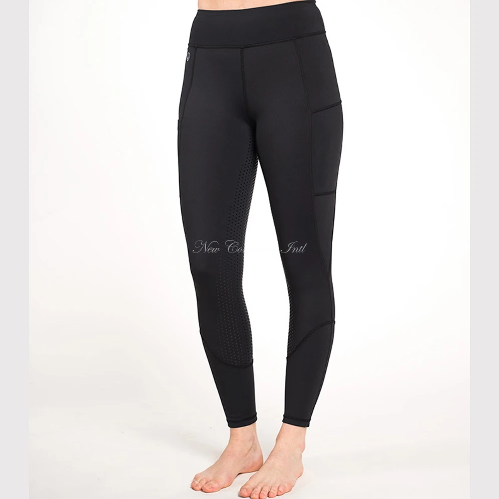 Personalized Printing Embroidery Quick-Drying Premium 4 Stretch Silicone Riding Breeches Leggings Ladies OEM Equestrian Attire
