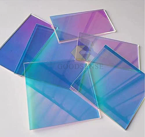 Goodsense Acrylic Iridescent Sheet Manufacturer 3mm Radiant Plexiglass Rainbow Lucite Sheet Tiles for Advertising Material