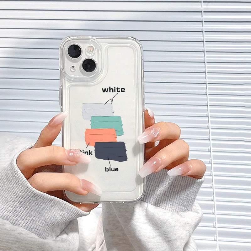 Art Cartoon Cute Fashion TPU mobile phone case clear shock absorption compatible for  iPhone 14 Pro for iphone 13 12 11 X