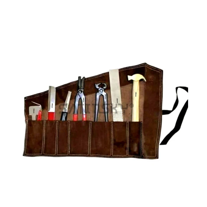 Veterinary 12 Pcs Horse Farrier Hoof Grooming Shoe Care Tools Kit  Hoof Clincher Nipper Cutter Rasp Hammer Hoof Knife