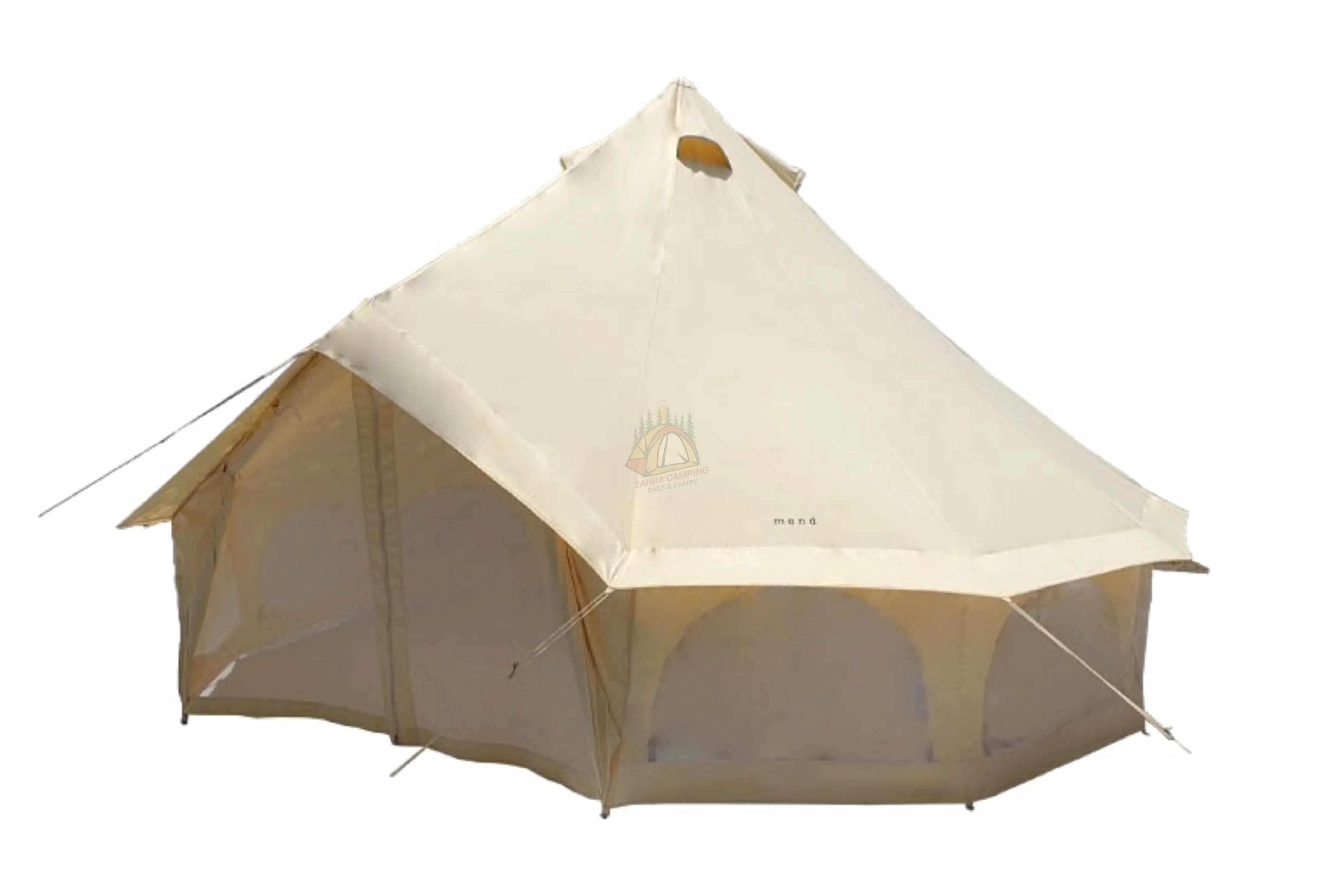 Glamping Waterproof Inflatable Tent Cotton Canvas Bell Tent For Outdoor Camping Luxury 5m Glamping Bell Tent Canvas