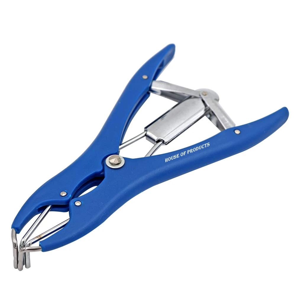 Elastrator Castrating Pliers Rubber Ring Applicator Plastic Castration Bander Pliers Castrator for Goats Sheep Lamb Calf Puppy