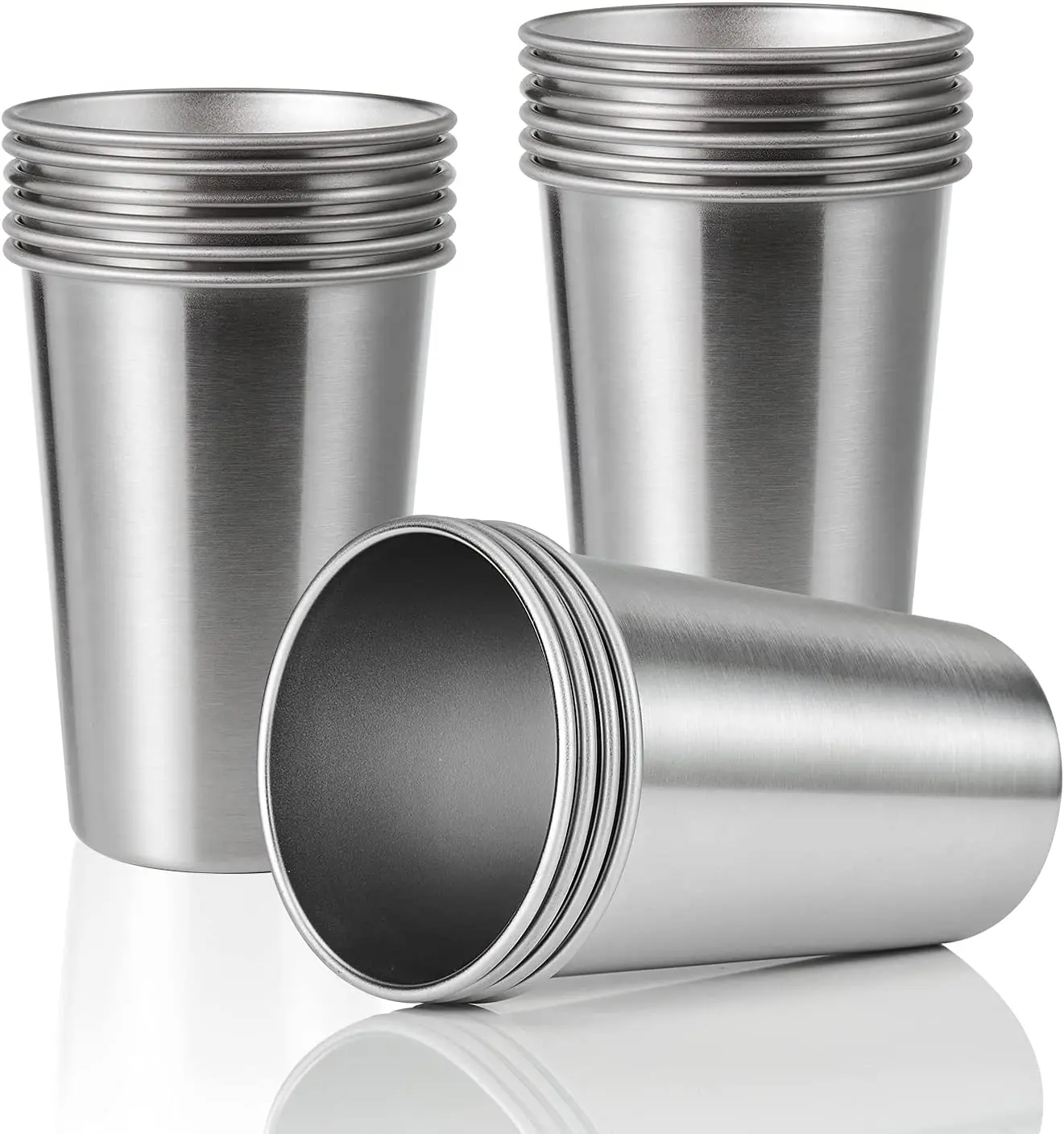 2024 Top Selling Wholesale Stainless Steel Solid Metal Serving Glasses Multi Purpose Water Drinking Glasses