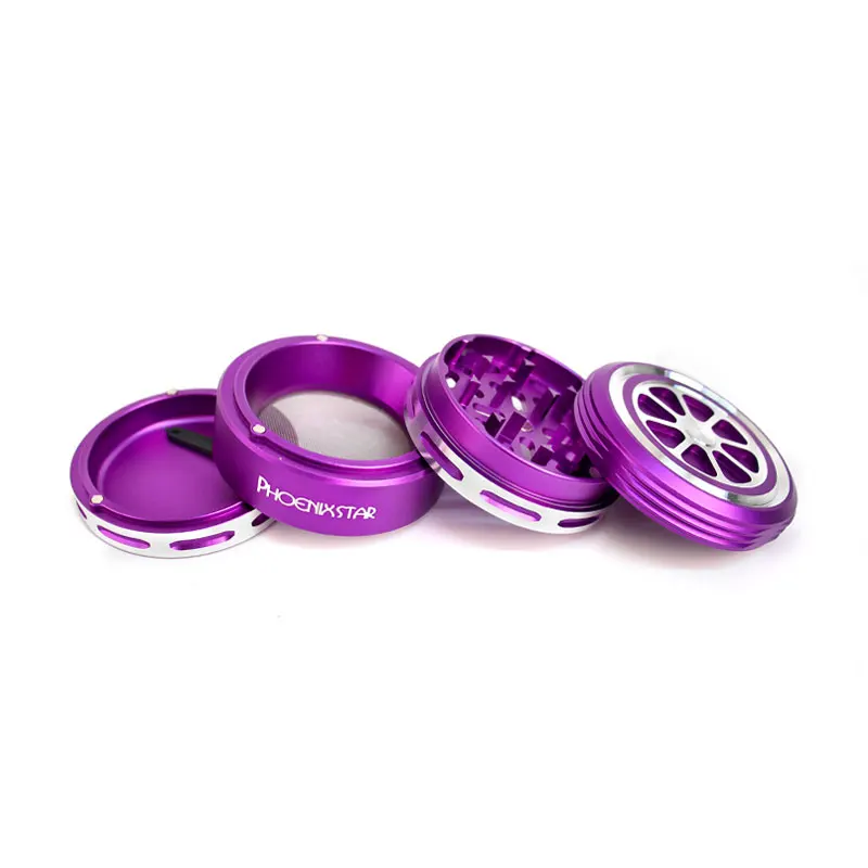 Smoking Grinder Aluminum Herb Grinder Powerful MagneticYellow Herb Grinder Machine for Smoking Shop wholesale