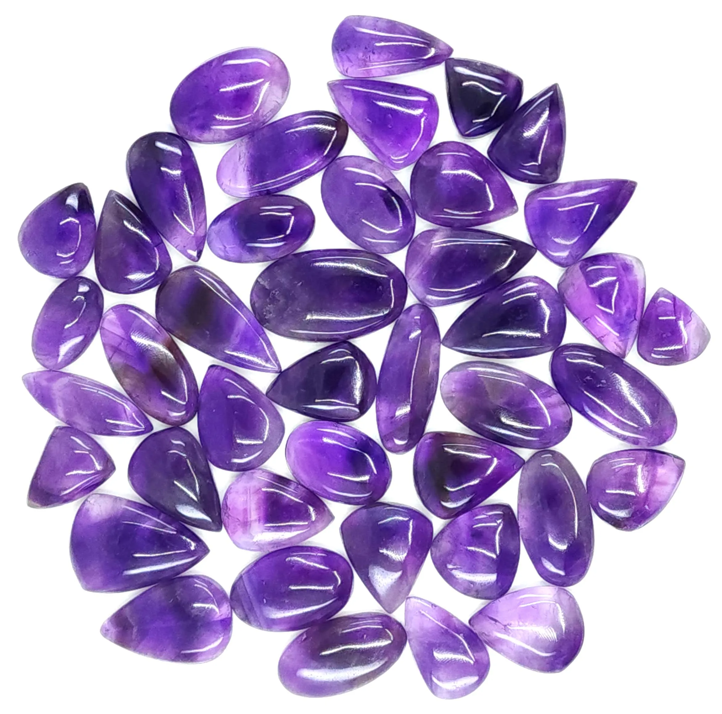 Natural Amethyst Gemstone Cabochon Lot Purple Amethyst Gemstone Cabochon for Jewelry Making Healing Stones For Jewwllery Making