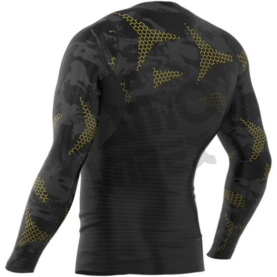 Custom Surf Printed Long Sleeve Swimsuit Rashguard OEM Design Compression MMA Rashguard Custom Sublimated Printed Rashguard