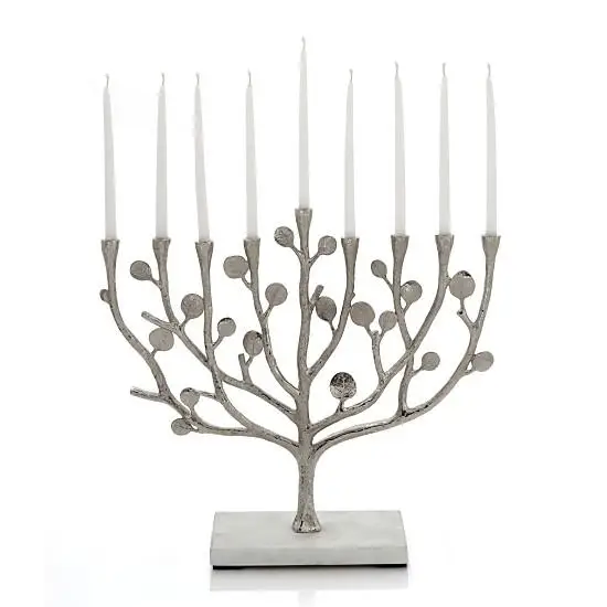 New Arrival Hanukkah Menorah Nine Branches Jewish Menorah Judaica Religious Candelabra