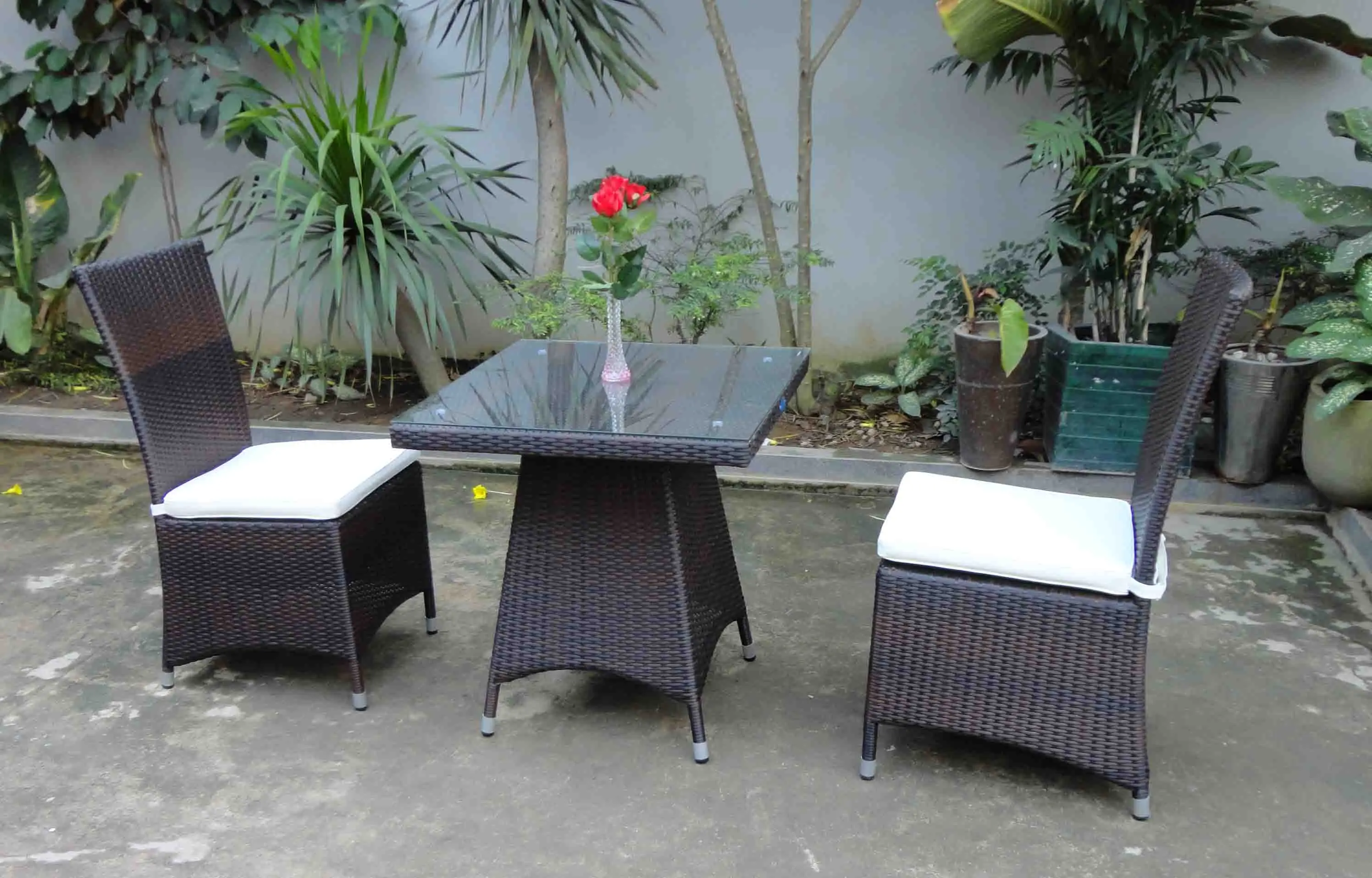 POLY RATTAN OUTDOOR FURNITURE  WICKER DINING SET/ PATIO FURNITURE/ CASUAL ITERM