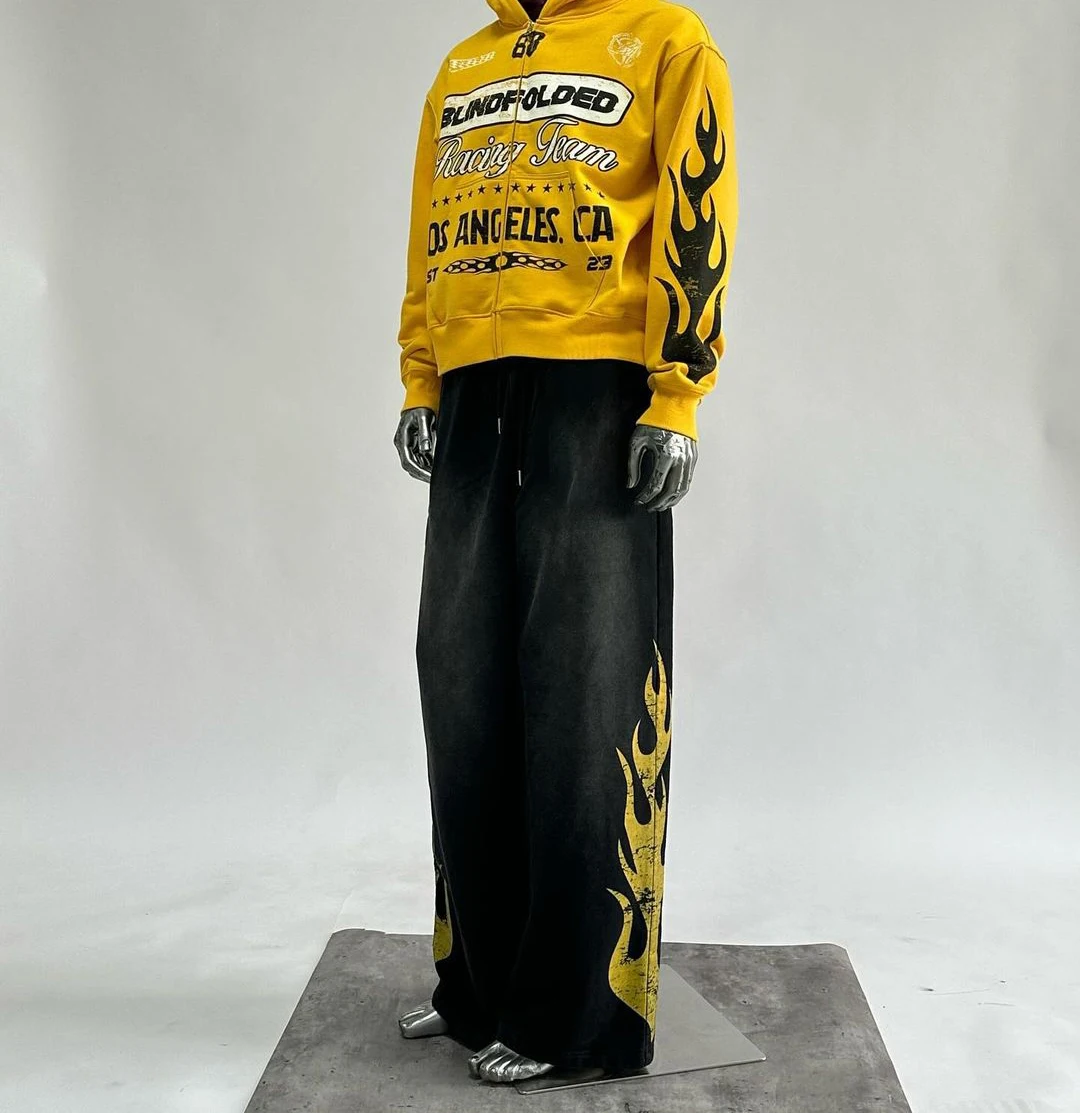 Slim Fit Patchwork Tracksuit Bottoms Hiphop Tracksuit Unisex Sets 100% Cotton Hoodie Set Two Piece Set Jogging Tracksuit For Men