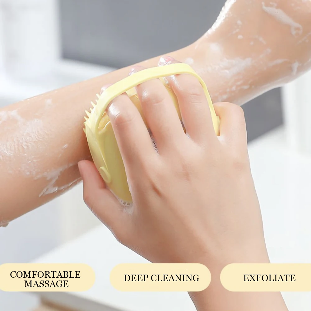 Silicone bath brush body brush pet cat and dog multi-functional shampoo massage bath brush bath and rub artifact