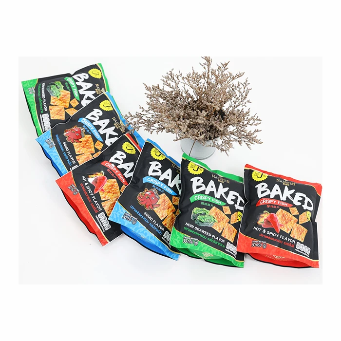 Запеченные чипсы с высоким содержанием белка от рыбы, диета с низким содержанием углерода, диета с низким содержанием жира, здоровая закуска из Таиланда