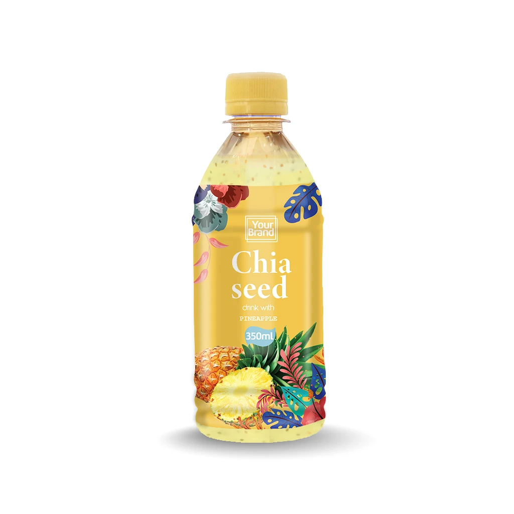 Wholesale Chia seed Drink High Quality in 350ml bottle with Many Flavor from Viet Nam