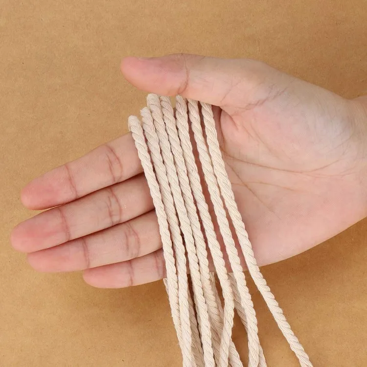Diy Hand Woven Rope colored cotton rope 3MM 4MM 5MM DIY Recycled Macrame cotton rope