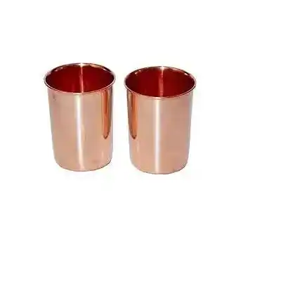 Wholesale Manufacturer Pure Copper Plain Tumbler for Healing Ayurvedic Product Copper Cup Glass Drink Ware at low price