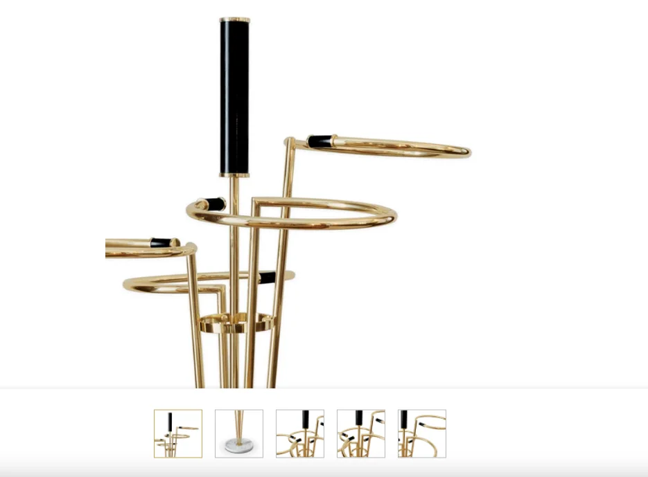 Deluxe quality marvelous design umbrella storage stand golden color customized shape at best price from indian supplires