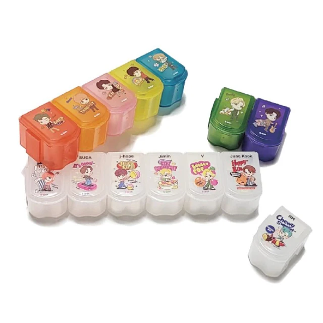 Bts Portable Pill and Vitamin case type TinyMART pop-up store for sell Bts special promotion goods for kpop fans with members