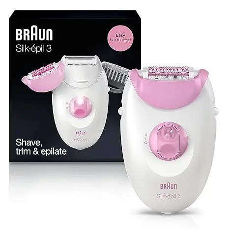 Braun Epilator Silk-epil 3 3-270, Hair Removal Device, Epilator for Women, Shaver & Trimmer, Hair Removal