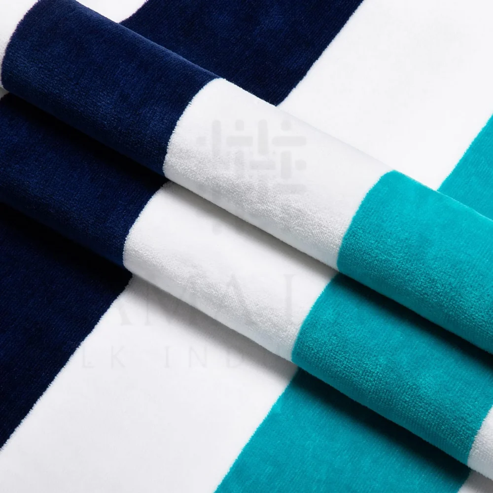 Factory Manufacturing Custom Designed 100% Cotton Pool Sand Travel Cabana Beach Towels Oversized Adults Logo Soft Striped Kids