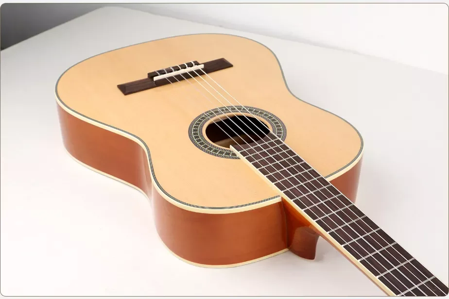 Genesis Brand Musical Instrument Nylon String Portable POM Nut & Saddle Wood Color Classical Guitar for Beginner