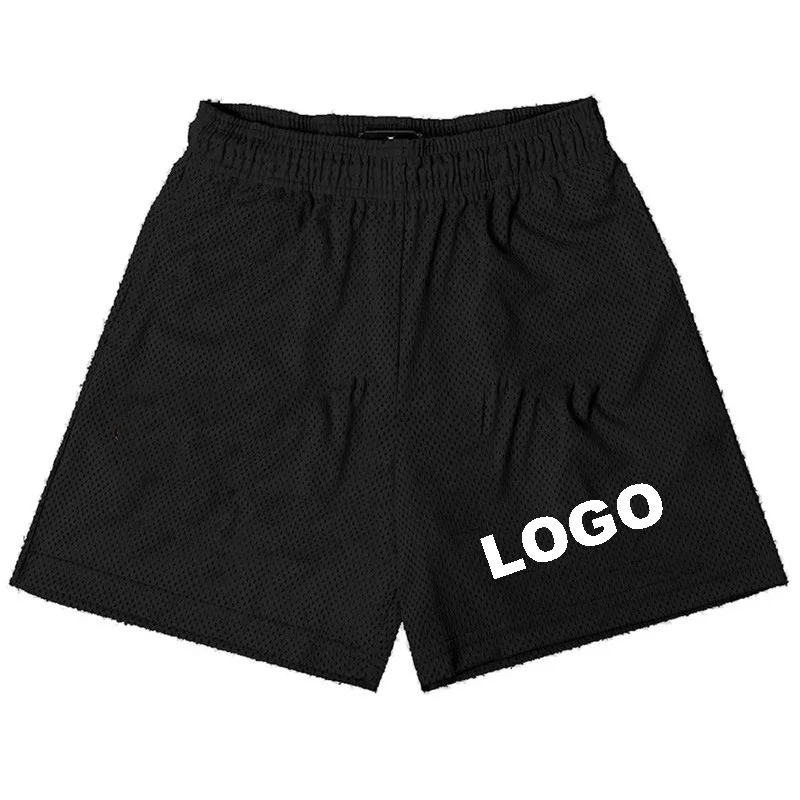 2024 Summer Cotton Canvas Jogger Sports Sweat Shorts Men Casual Mesh Elastic Waist Pockets Washed Wholesale Blank Sweat Shorts