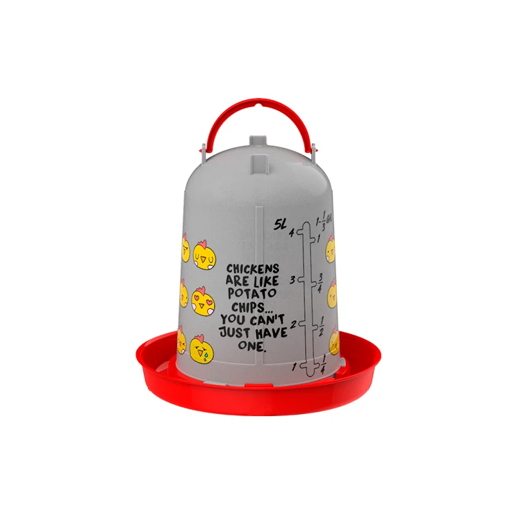 Plastic drinker model Chips - 5 l. red