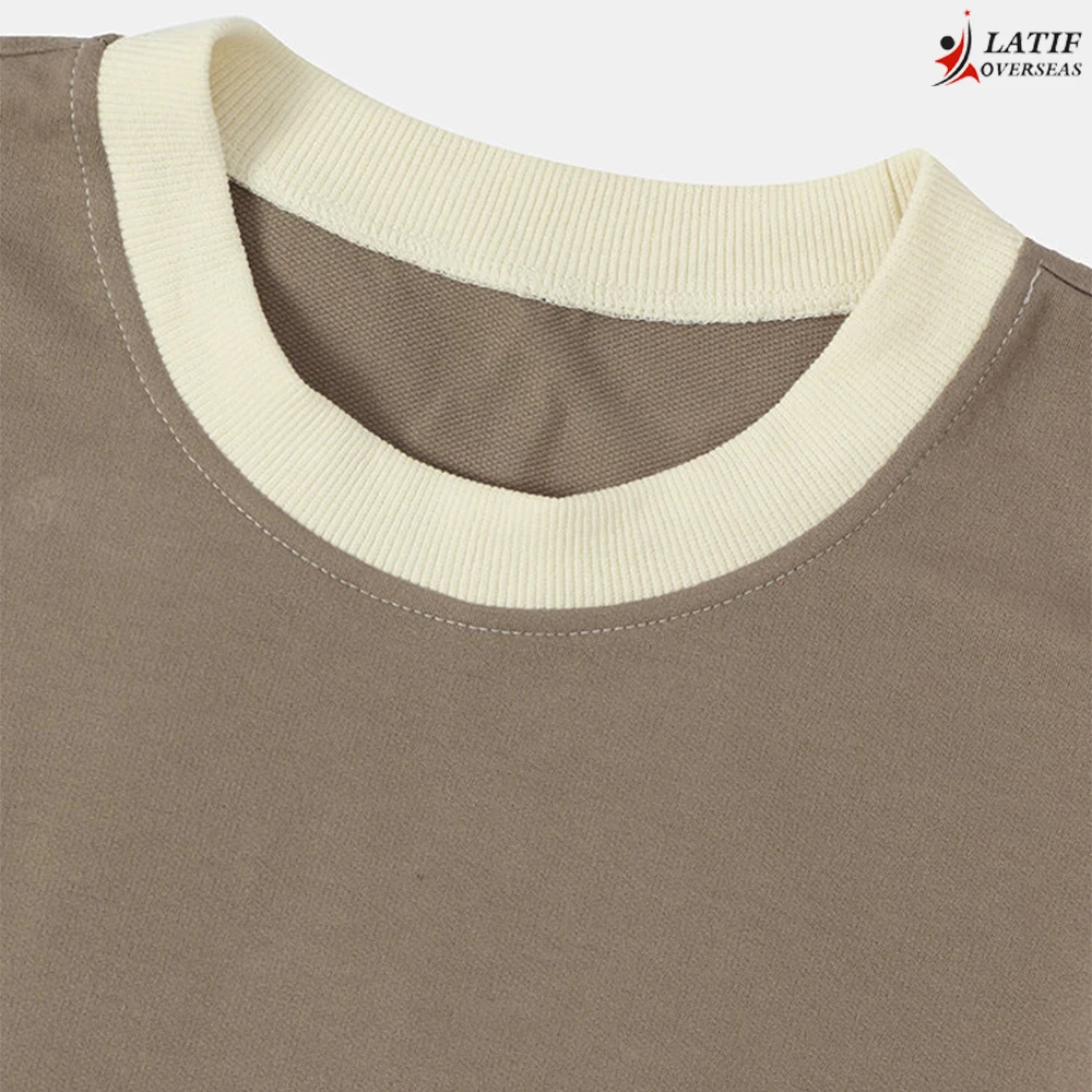 New Arrival Custom High Quality Embroidered Sweatshirt Men Long Sleeve Plain Crewneck Sweatshirt