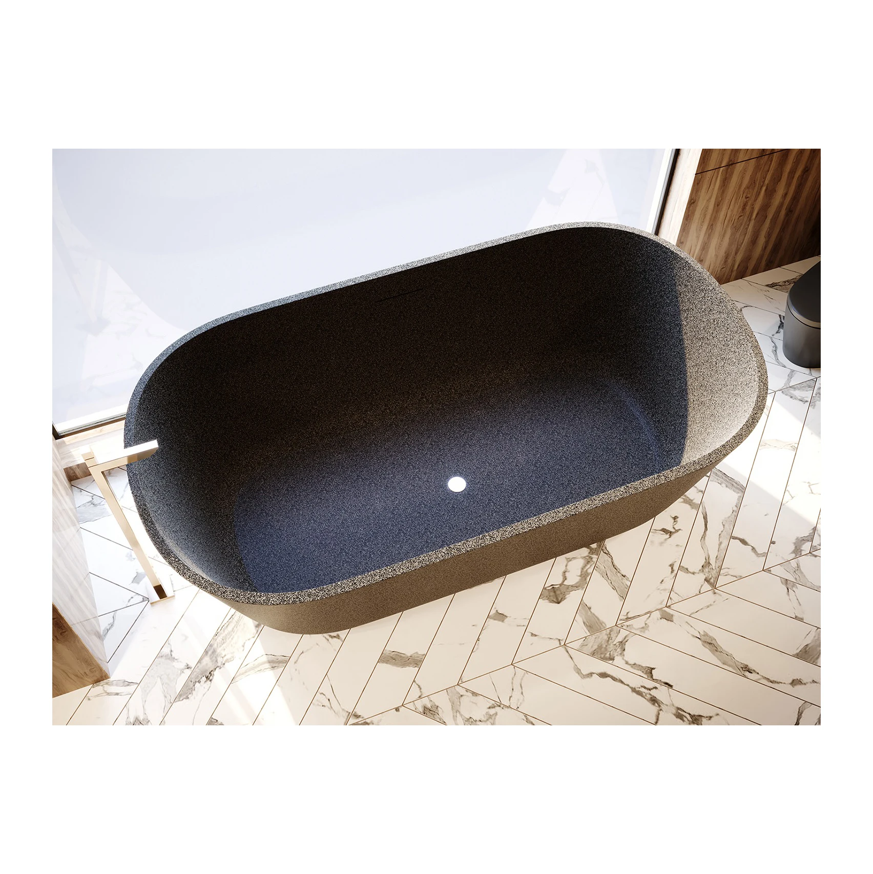 Stone Bathroom Bathtub Solid surface Bathtub