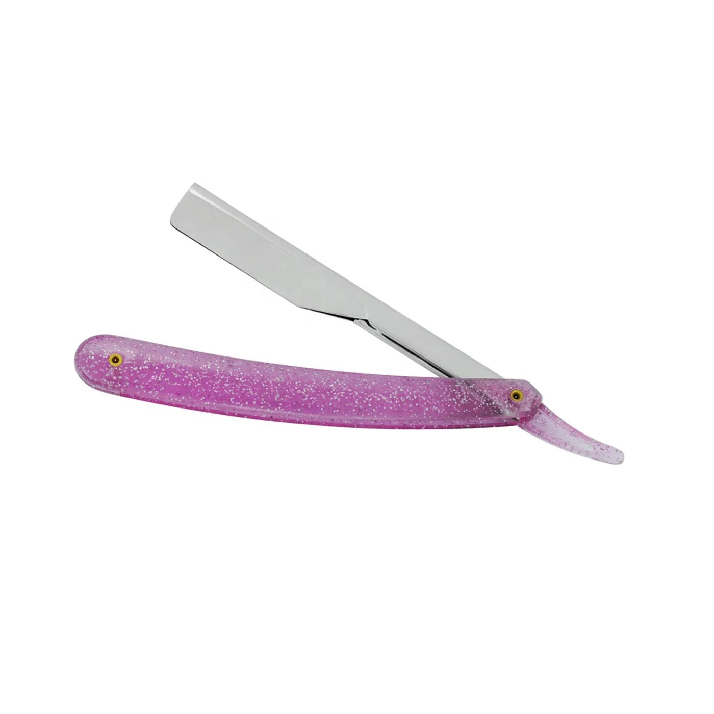 Private Custom Logo Plating Gold Professional Facial Straight Barber Razor BY SIGAL MEDCO