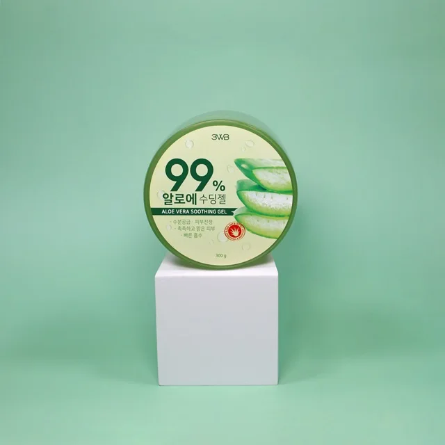3WB Aloe Soothing Gel 300ml WHP Hydrating Moisturizing OEM/ODM Private Label Aloe 99