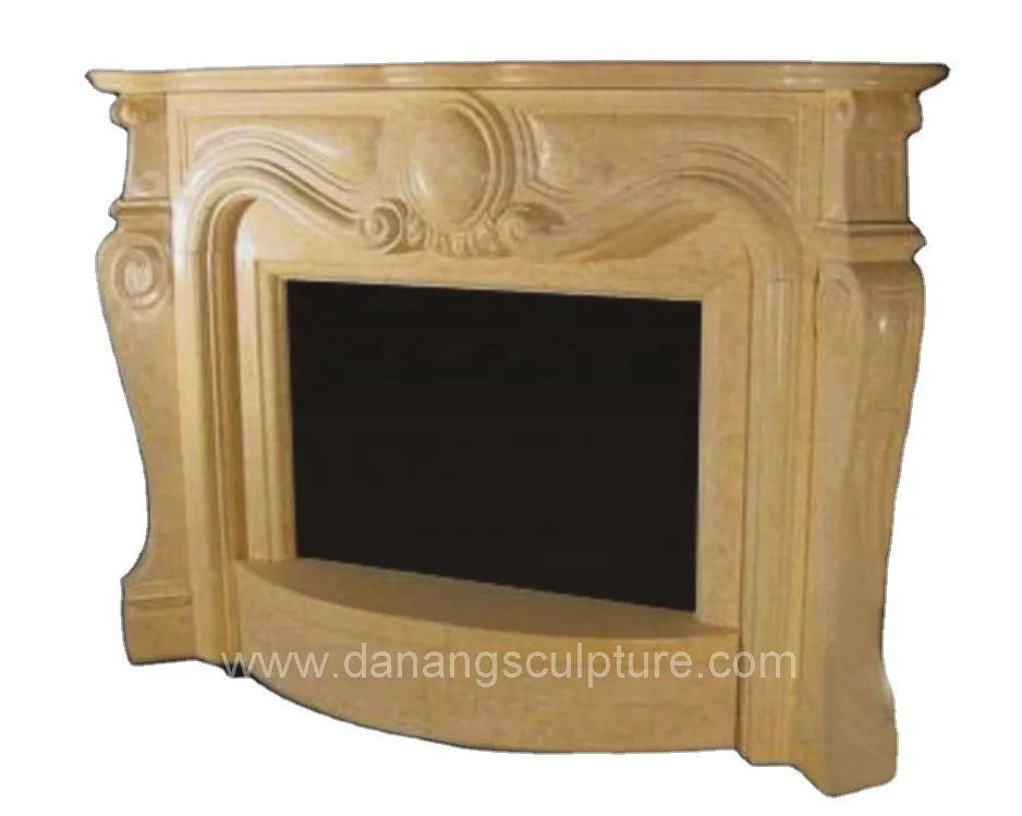 Best Selling custom indoor natural carved marble fireplace mantel modern marble fireplace